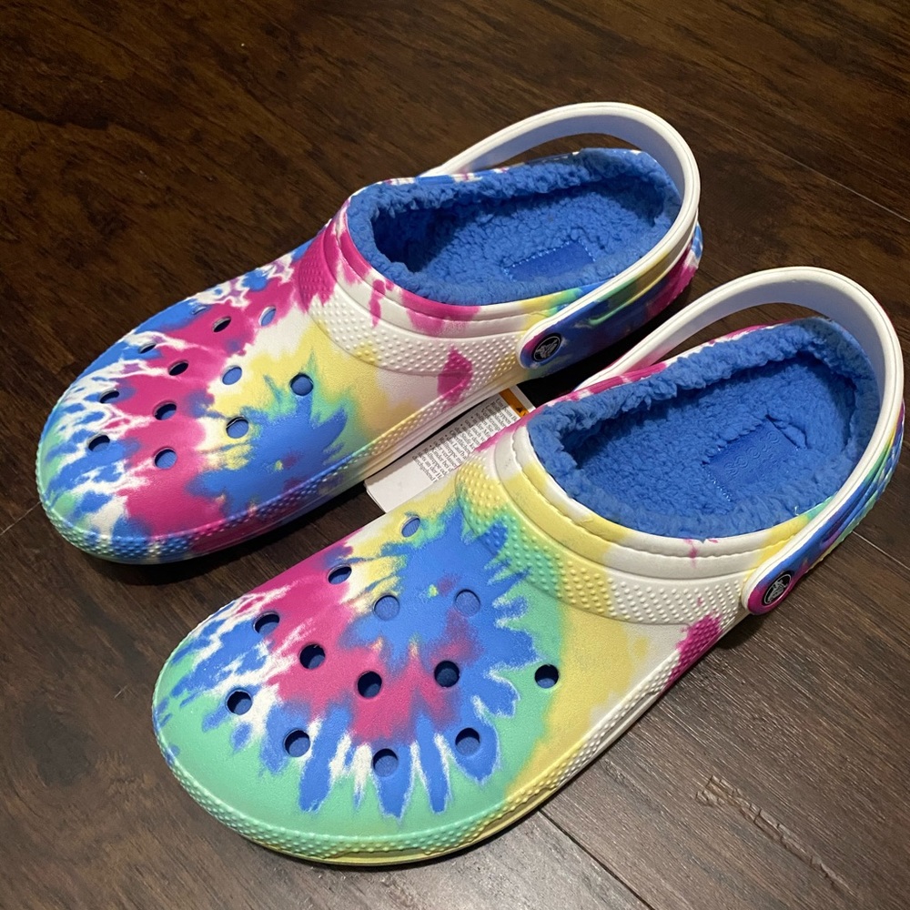 Crocs Tie Dye lined baya clogs size 13
